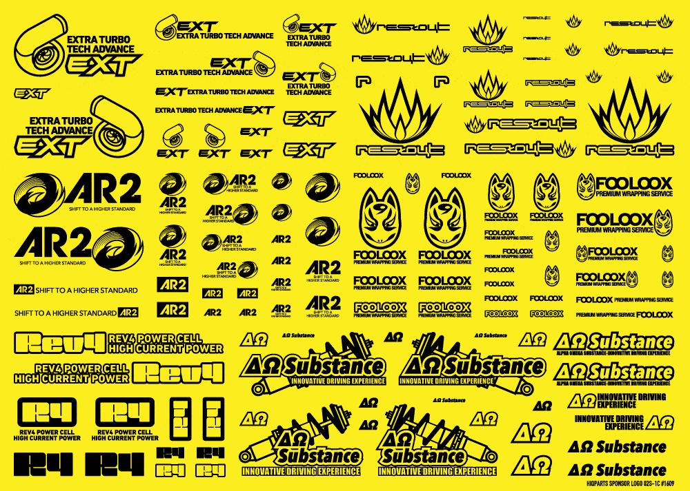Sponsor Logo Decal 02S Black(1pc) - Image 3