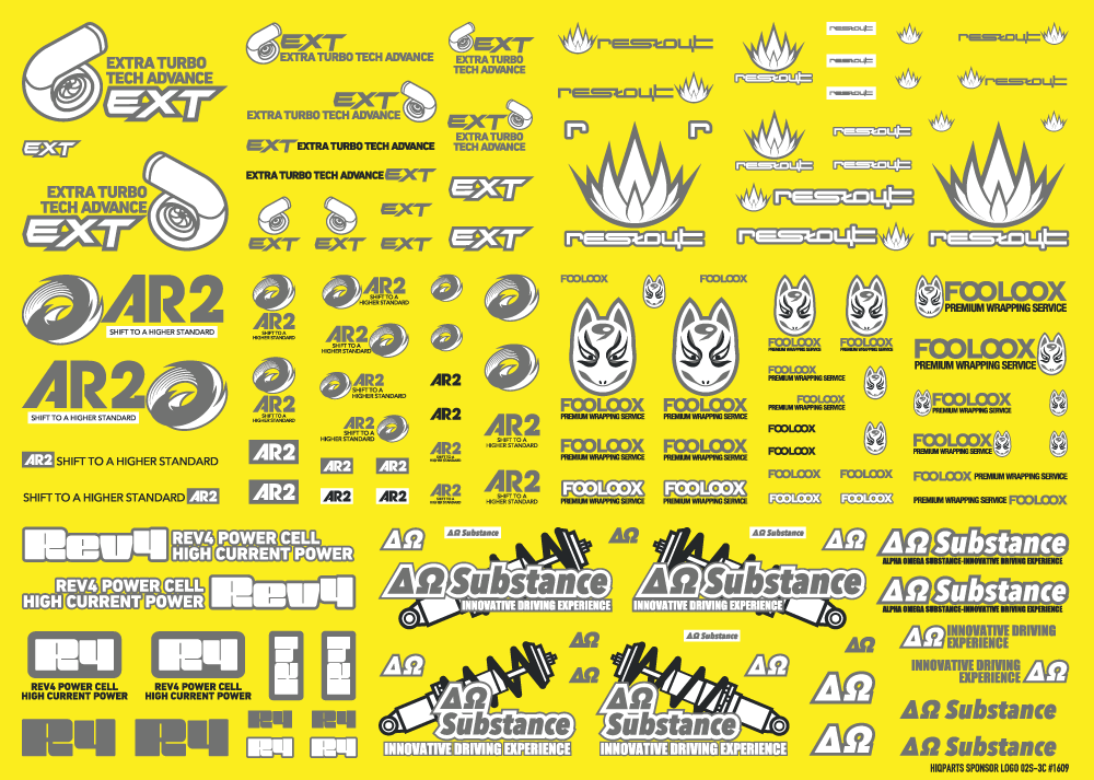 Sponsor Logo Decal 02S Gray / Dark Gray(1pc) - Image 2