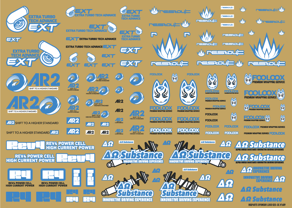 Sponsor Logo Decal 02S Indigo Blue(1pc) - Image 2