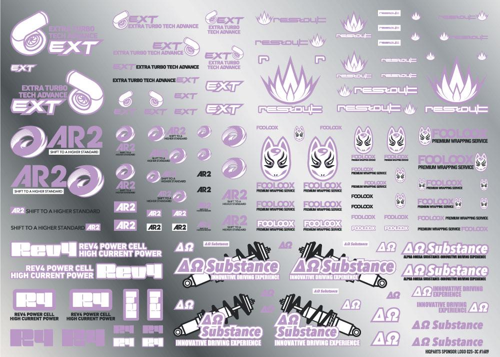 Sponsor Logo Decal 02S Light Purple(1pc) - Image 3