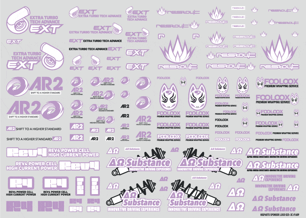 Sponsor Logo Decal 02S Light Purple(1pc) - Image 4