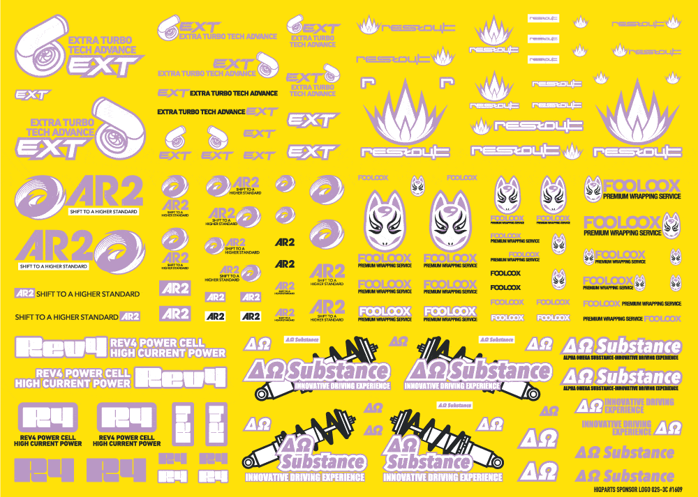 Sponsor Logo Decal 02S Light Purple(1pc) - Image 5