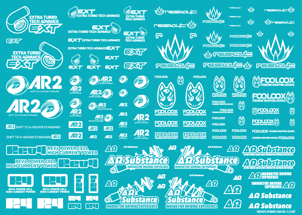 Sponsor Logo Decal 02S White(1pc) - Image 2