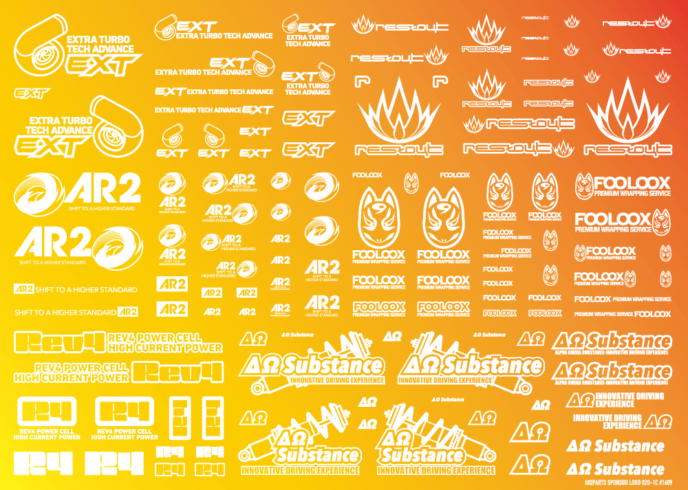 Sponsor Logo Decal 02S White(1pc) - Image 5