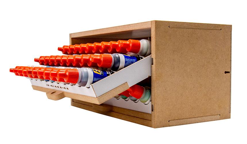 Slide&Tilting Drawer Paint Shelf OPERA-19A (For acrylic, enamel) - Image 12