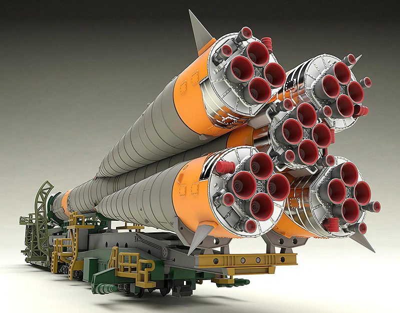 Soyuz Rocket & Transport Train MODEROID 1/150 Scale Model Kit (Reissue) - Image 5