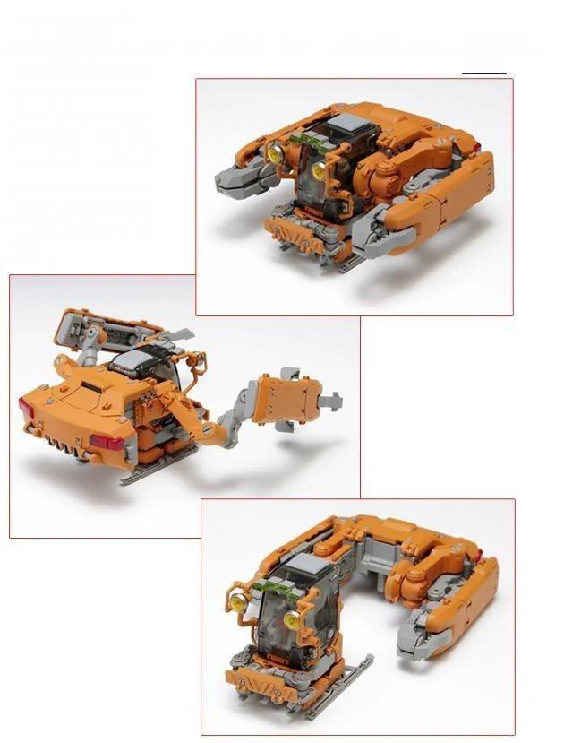 Wave Space Pod Crab-03 Orange/White (3.07 Inch Tall approx) Construction Equipment - Image 9