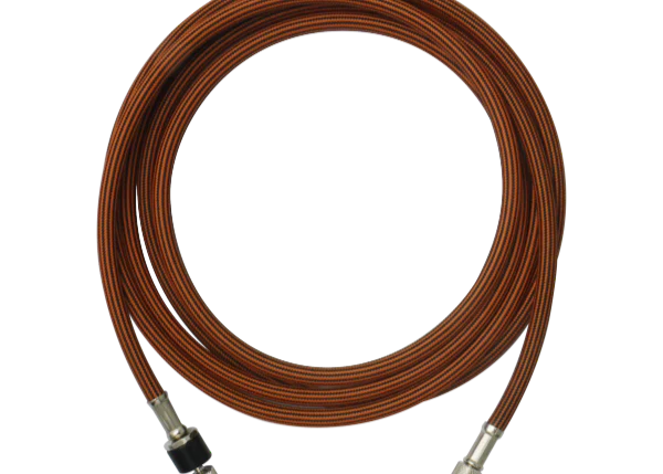 SPARMAX 2.5M BLACK & ORANGE BRAIDED HOSE 1/8”PS x 1/8”PS WITH SWIVEL JOINT