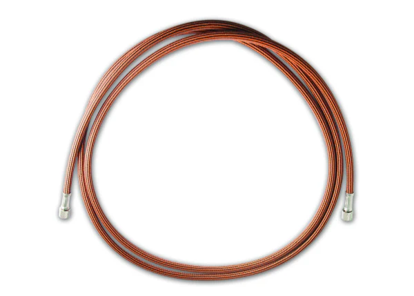 SPARMAX 2M BLACK & ORANGE BRAIDED HOSE, 1/8*1/8
