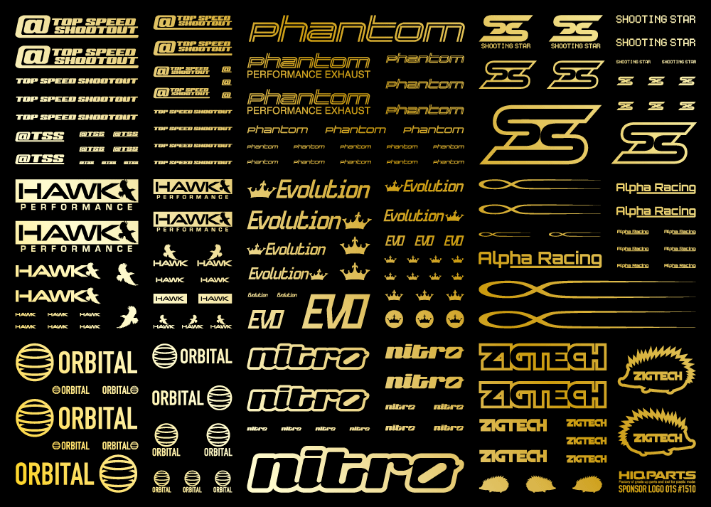 Sponsor Logo Decal 01S Gold (1pc) - Image 2