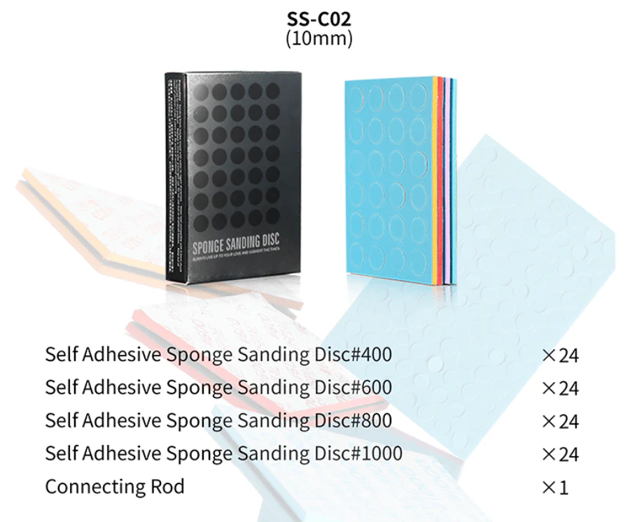 SS-C02 DSPIAE Self Adhesive Sponge Sanding Disc 10mm - Image 2