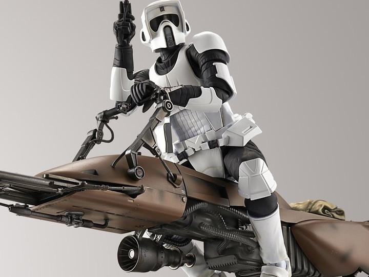 Star Wars Return of the Jedi Scout Trooper & Speeder Bike 1/12 Scale Model Kit - Image 3