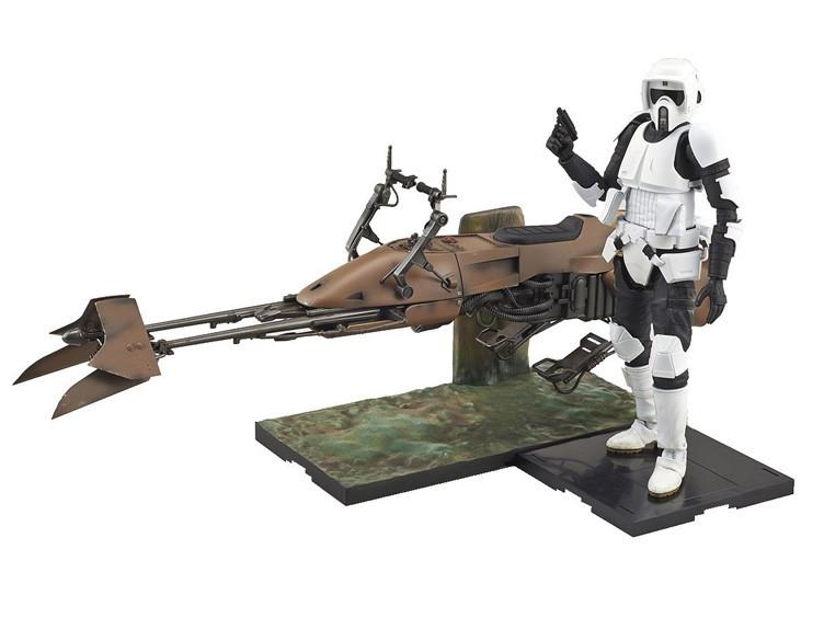 Star Wars Return of the Jedi Scout Trooper & Speeder Bike 1/12 Scale Model Kit - Image 4