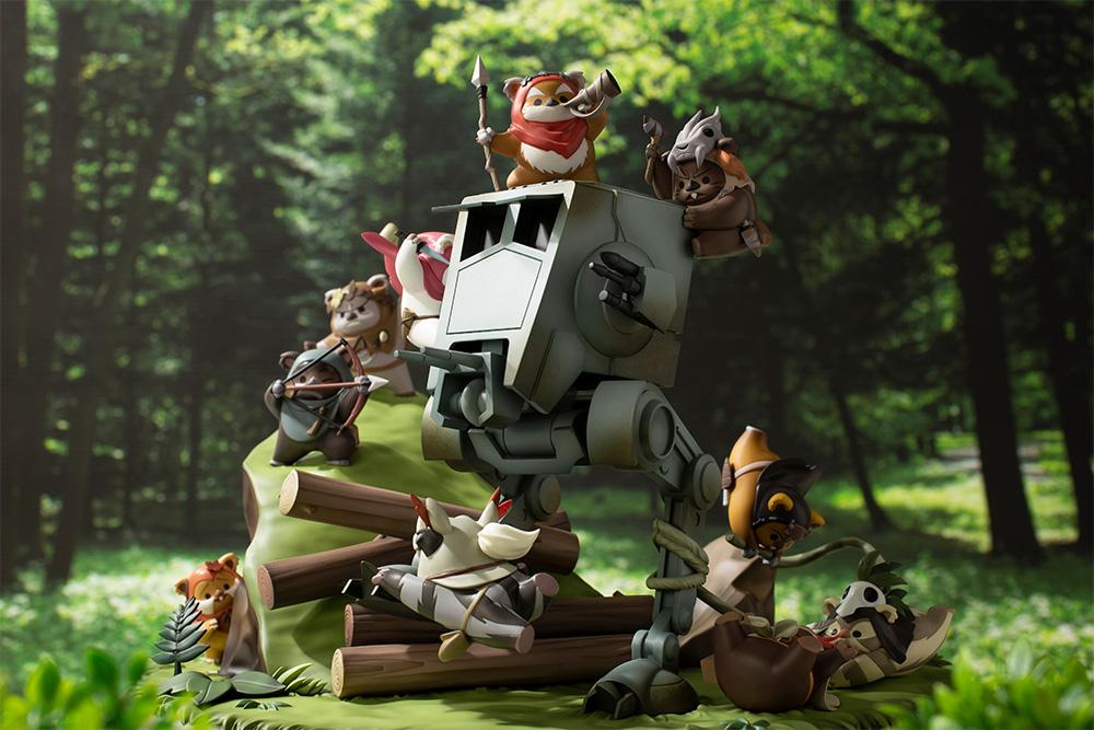 Star Wars ArtFX Artist Series Battle of Endor The Little Rebels Statue - Image 11