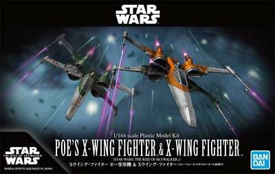 Star Wars Poe's X-Wing & X-Wing Fighter (The Rise of Skywalker) 1/144 Scale Model Kit Set - Image 2