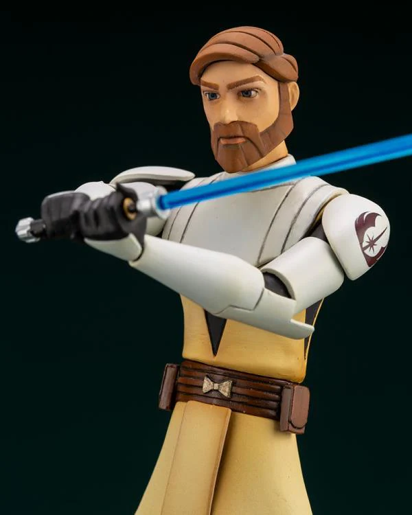 Star Wars: The Clone Wars ArtFX+ Obi-Wan Kenobi Statue (With Ahsoka Tano Piece) - Image 12