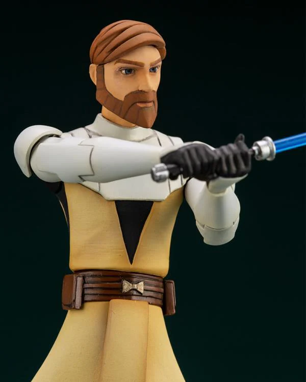 Star Wars: The Clone Wars ArtFX+ Obi-Wan Kenobi Statue (With Ahsoka Tano Piece) - Image 13