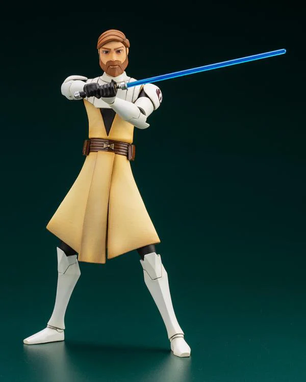 Star Wars: The Clone Wars ArtFX+ Obi-Wan Kenobi Statue (With Ahsoka Tano Piece) - Image 2