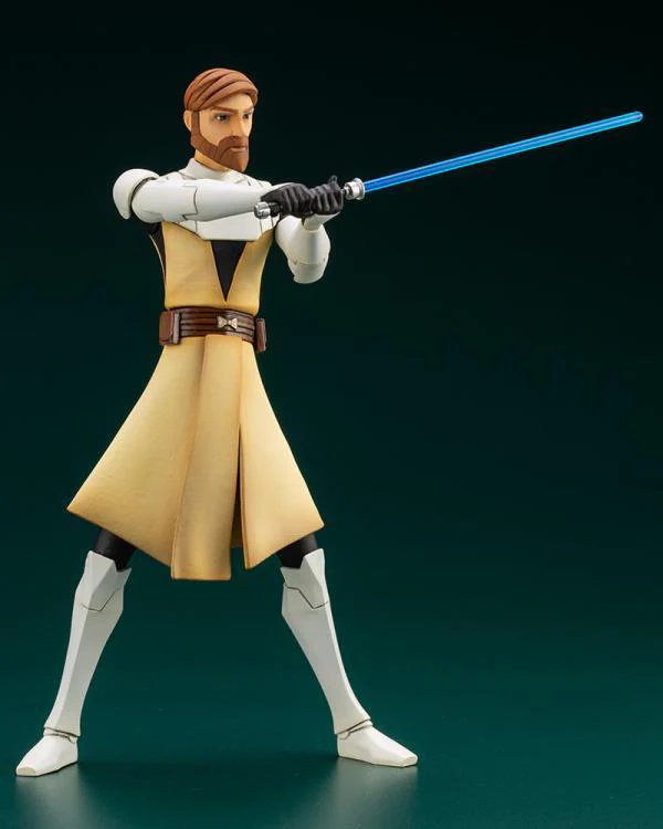 Star Wars: The Clone Wars ArtFX+ Obi-Wan Kenobi Statue (With Ahsoka Tano Piece) - Image 9