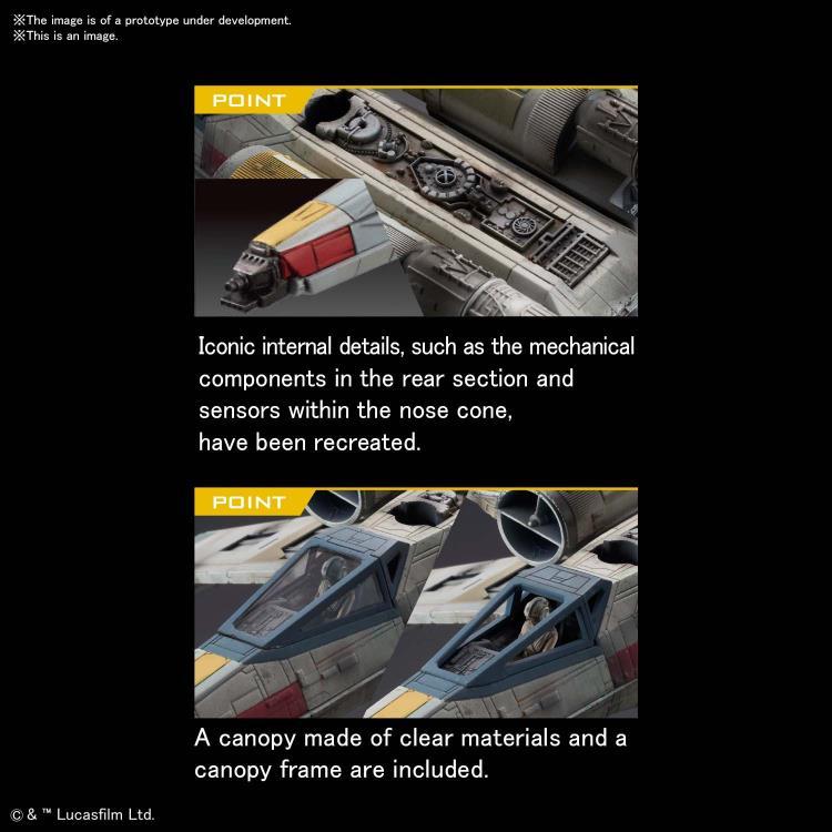 Star Wars X-Wing Starfighter Red 5 (Rise of Skywalker) 1/72 Scale Model Kit - Image 4