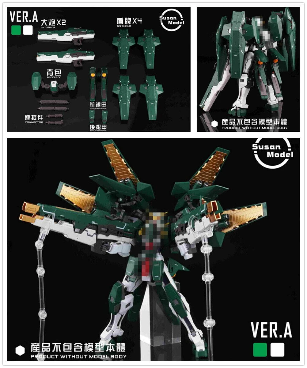 SU015A Susan Model R3 Modified Parts A for 1/100 MG GN-002 Dynames Model (Green) - Image 4