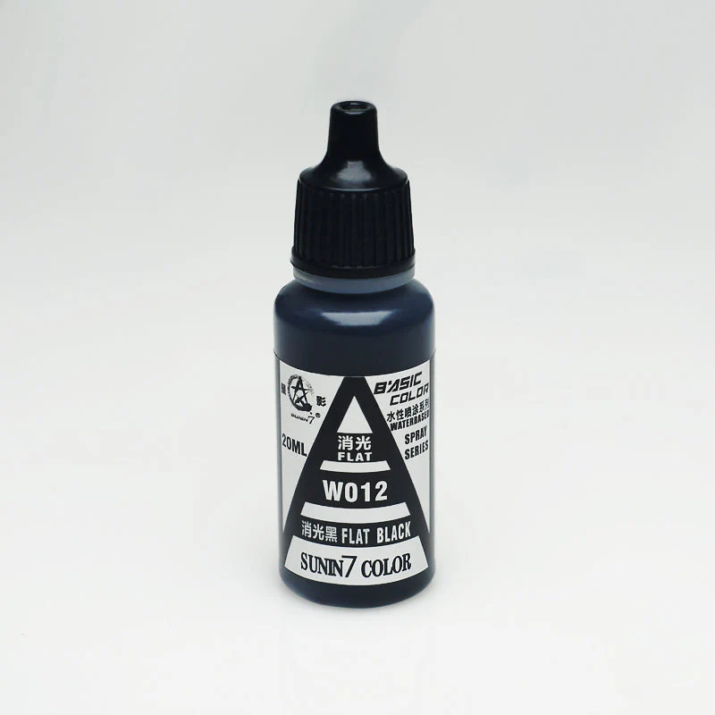 Sunin Acrylic Basic Color W012: Flat Black (Flat)