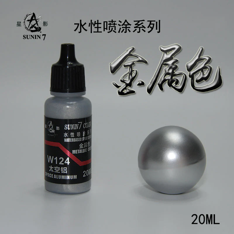 Sunin Acrylic Metal Color W124: Space Aluminum