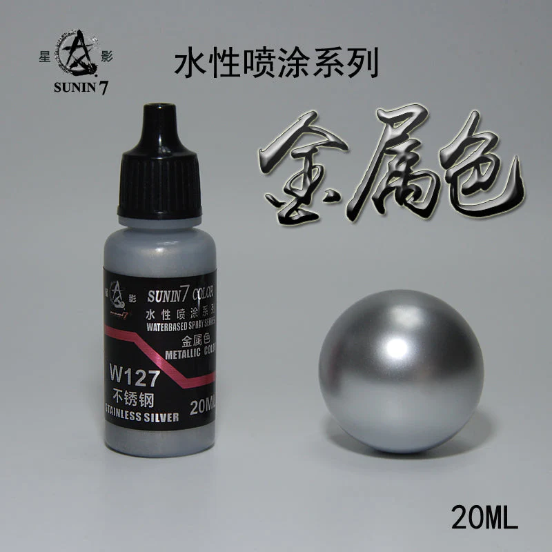 Sunin Acrylic Metal Color W127: Stainless Silver