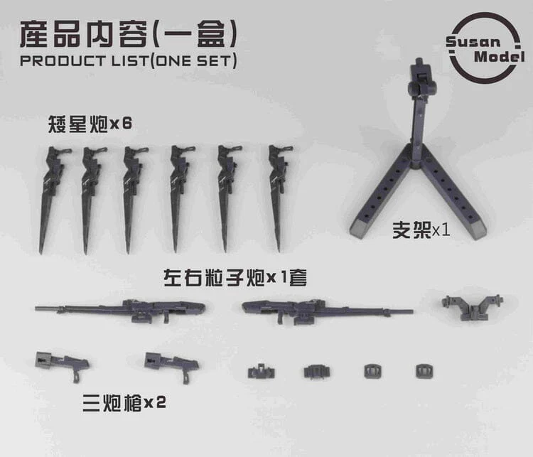 [SU017] Susan Models RG Wing Gundam Snow White Drei Zwerg Buster Rifle 1/144 Model Kit - Image 3