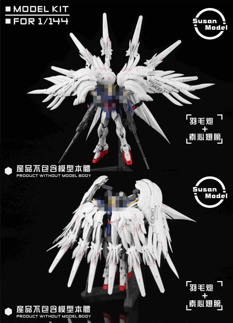 [SU016-A] Susan Models 1/144 RG Wing Gundam Snow White Wings and Cannons - Image 4