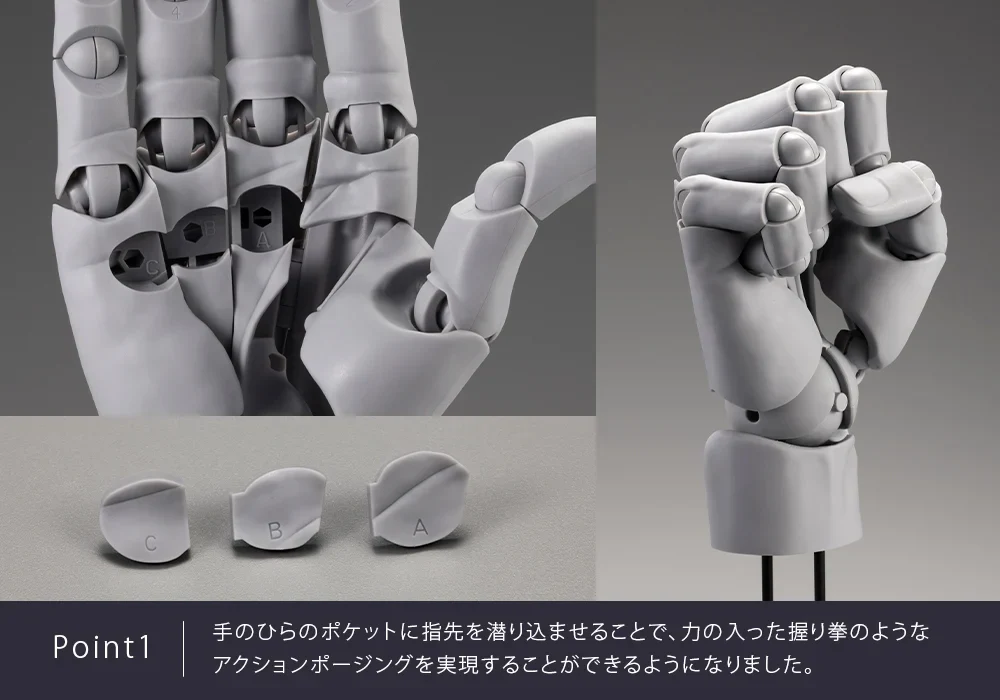 Takahiro Kagami Artist Support Item Hand Model (Men's Left Hand Gray Ver.) - Image 12