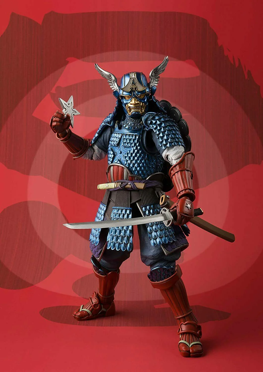 Tamashii Nations Meisho Manga Realization Samurai Captain America Action Figure - Image 2