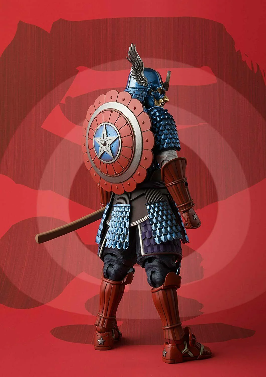 Tamashii Nations Meisho Manga Realization Samurai Captain America Action Figure - Image 6