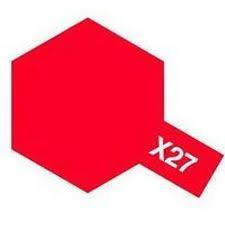 Tamiya Color Clear Red Mini Acrylic Gloss Finish X-27 - Image 2