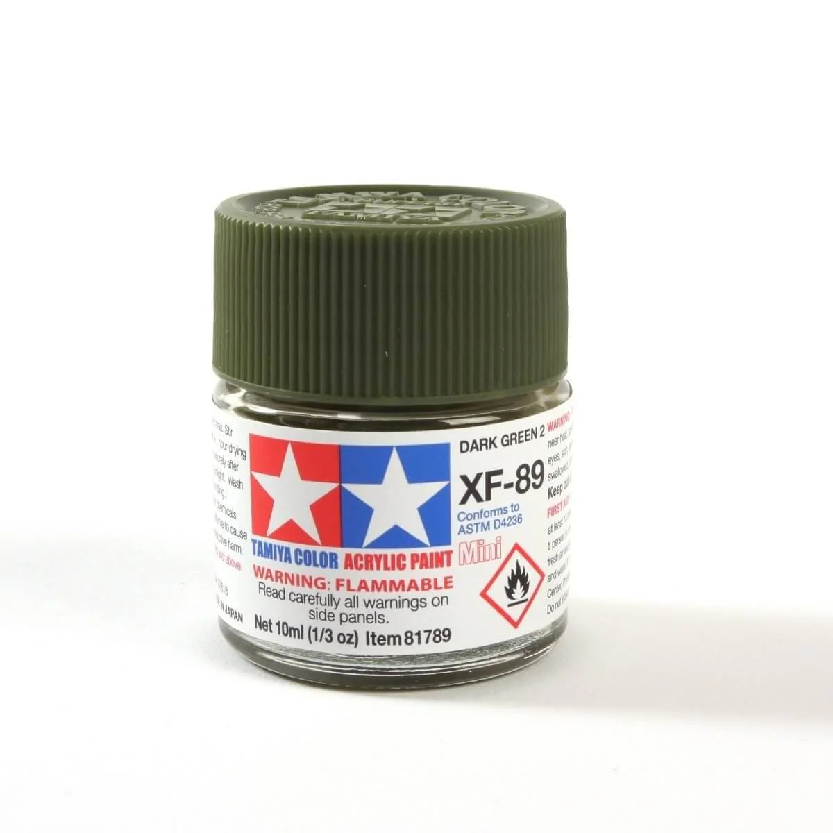 Tamiya Color Dark Green 2 Mini Acrylic Matte Finish XF-89