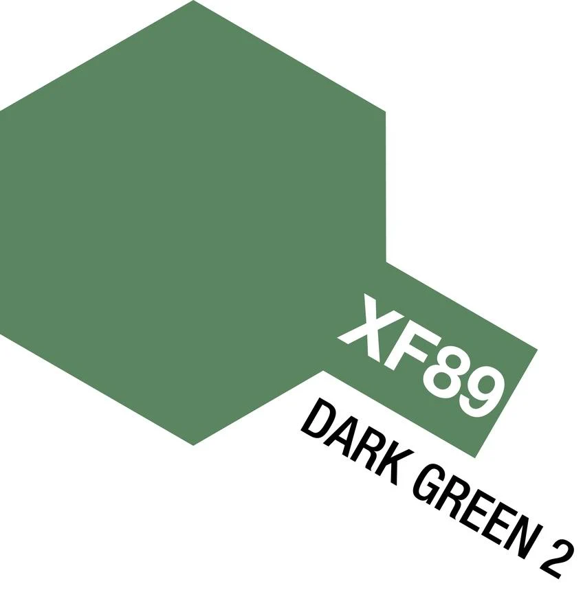 Tamiya Color Dark Green 2 Mini Acrylic Matte Finish XF-89 - Image 2