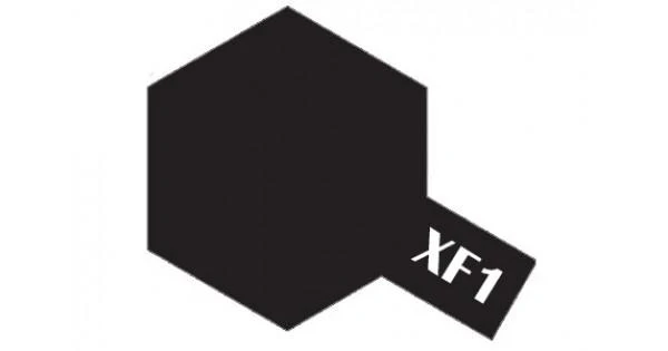 Tamiya Color Flat Black Mini Acrylic Matte Finish XF-1 - Image 2