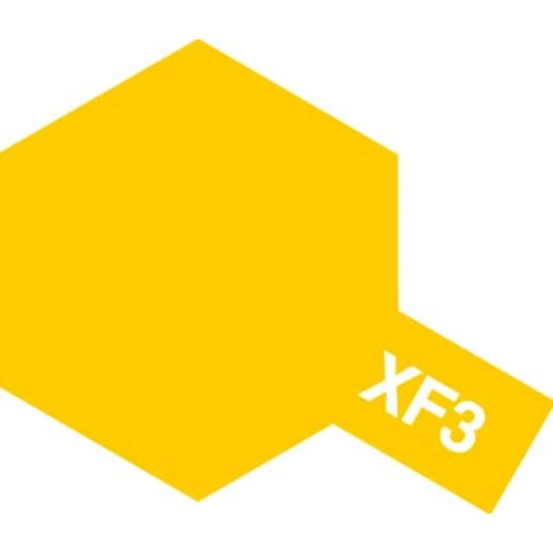 Tamiya Color Flat Yellow Mini Acrylic Matte Finish XF-3 - Image 2