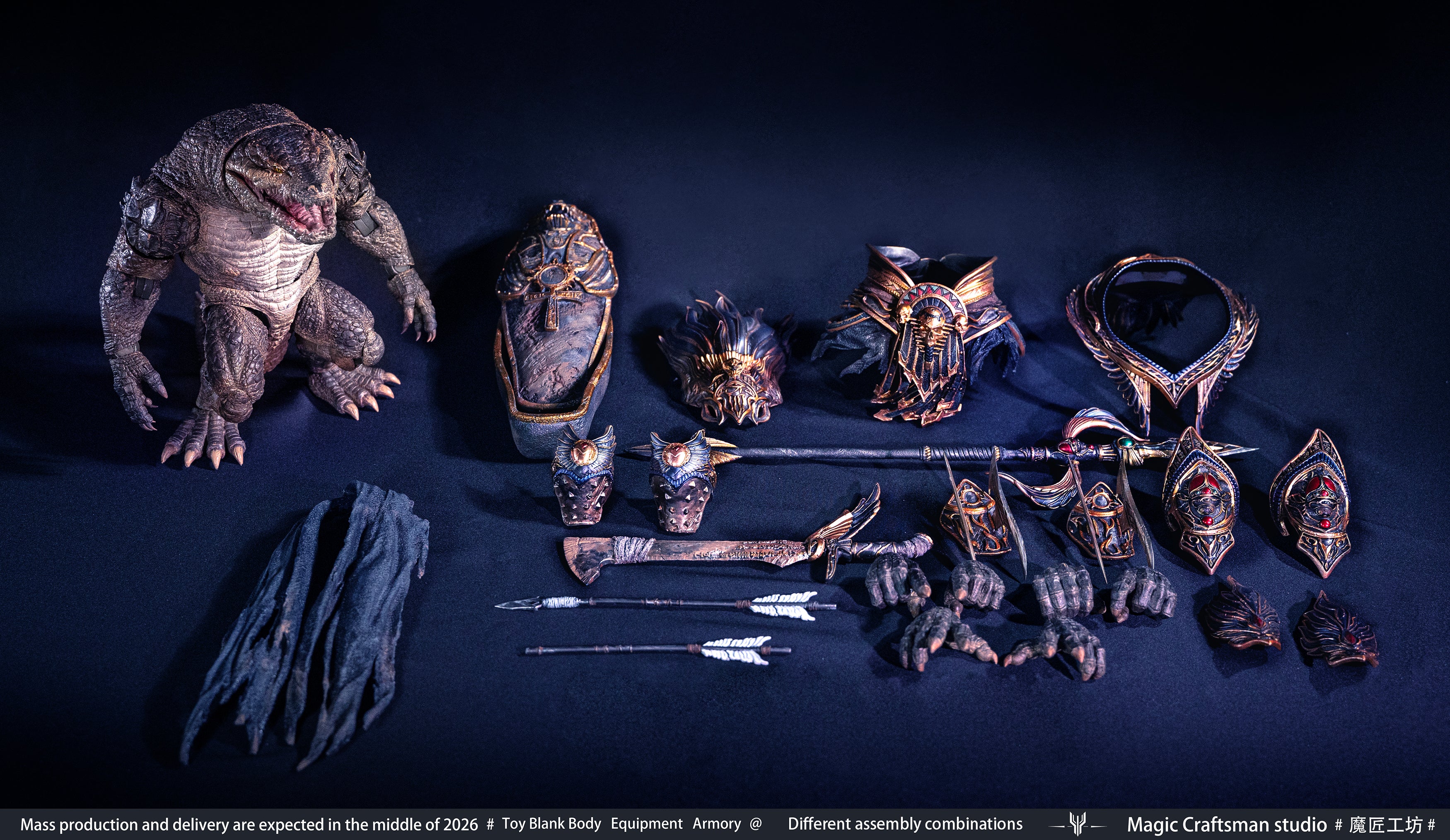 Temple of Chaos Series Desert Colossus Crocodile Sobek 1/12 Scale Action Figure - Image 24