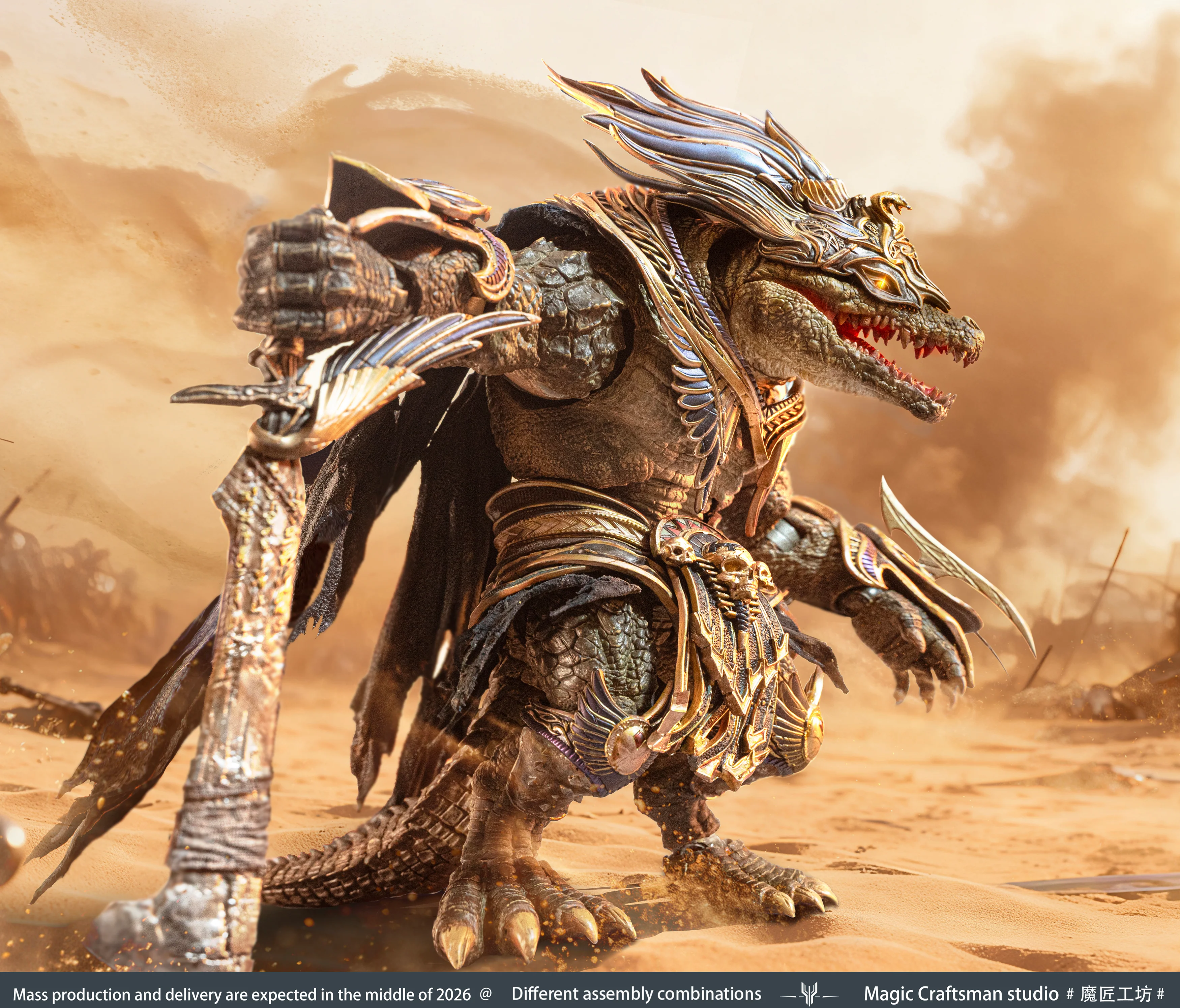 Temple of Chaos Series Desert Colossus Crocodile Sobek 1/12 Scale Action Figure - Image 3
