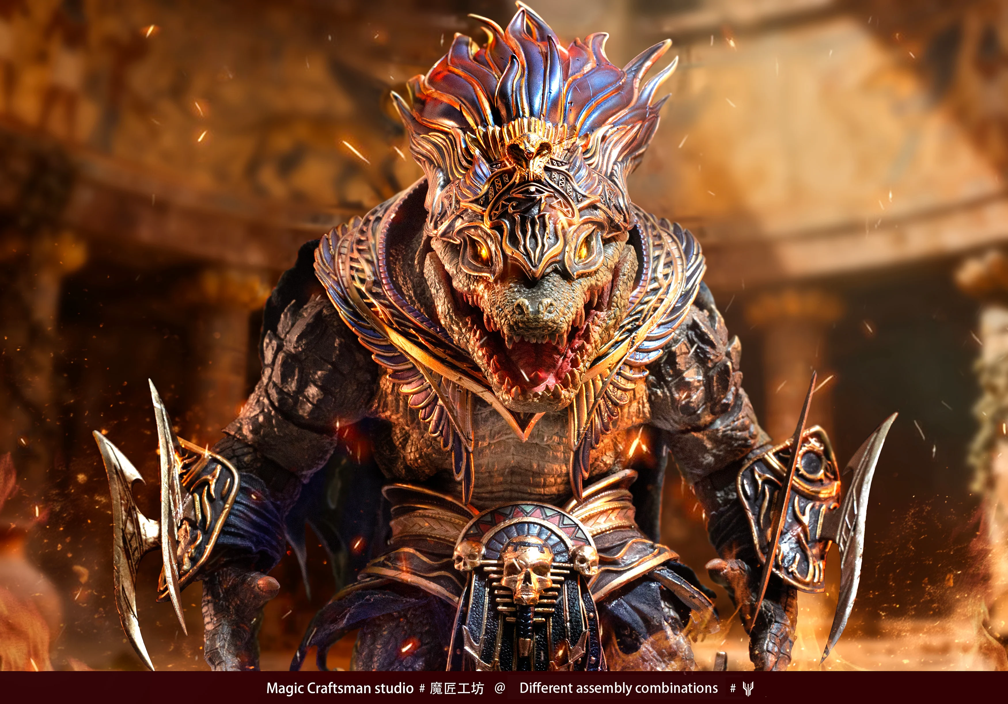 Temple of Chaos Series Desert Colossus Crocodile Sobek 1/12 Scale Action Figure - Image 5