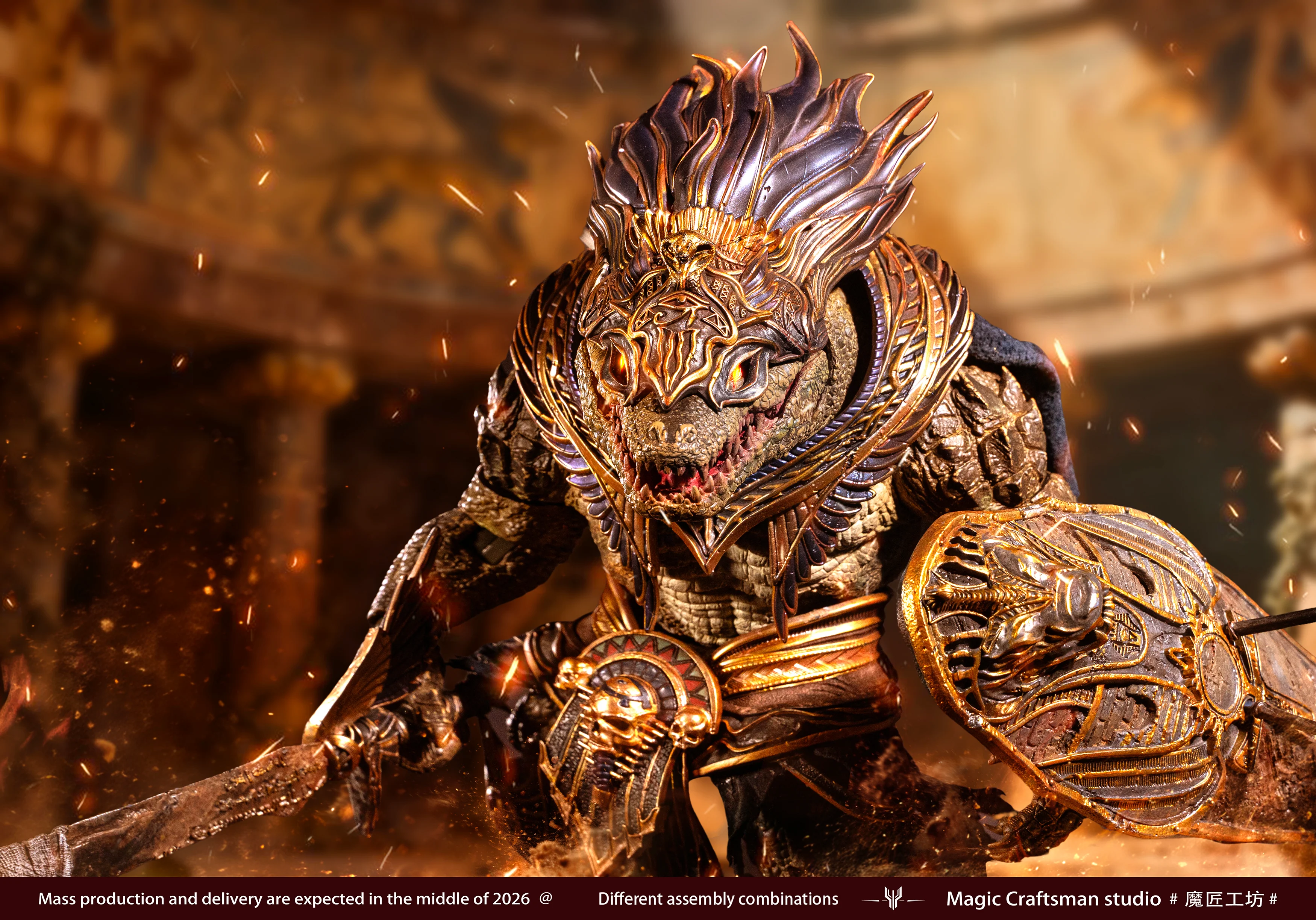 Temple of Chaos Series Desert Colossus Crocodile Sobek 1/12 Scale Action Figure - Image 6