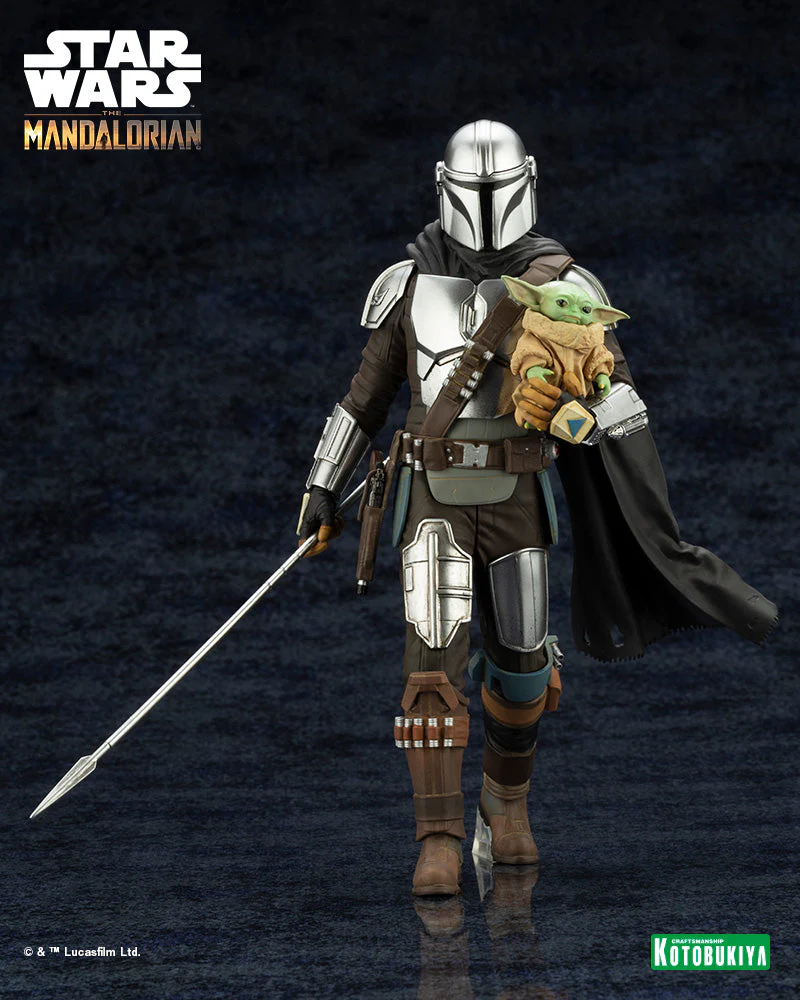 The Mandalorian ArtFX+ The Mandalorian & Grogu with Beskar Staff Statue - Image 2