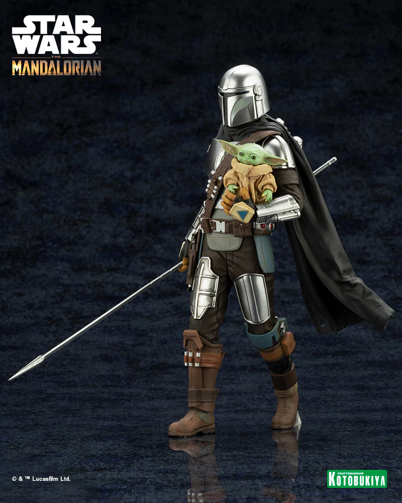 The Mandalorian ArtFX+ The Mandalorian & Grogu with Beskar Staff Statue - Image 3