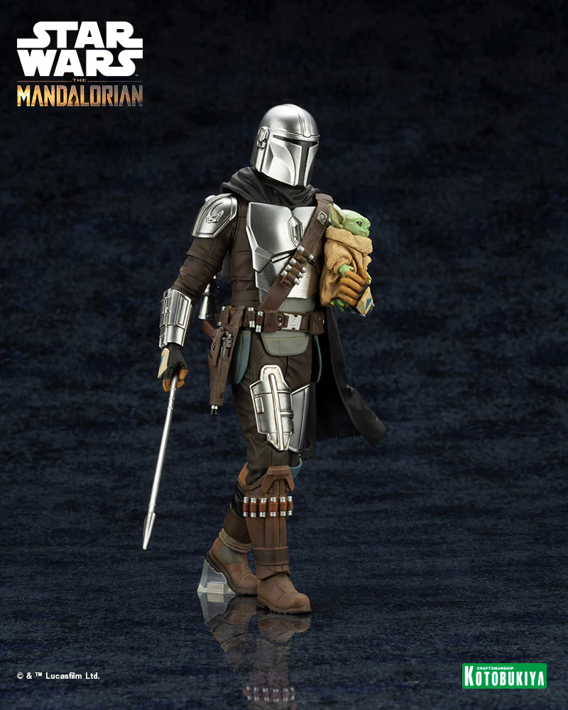 The Mandalorian ArtFX+ The Mandalorian & Grogu with Beskar Staff Statue - Image 9