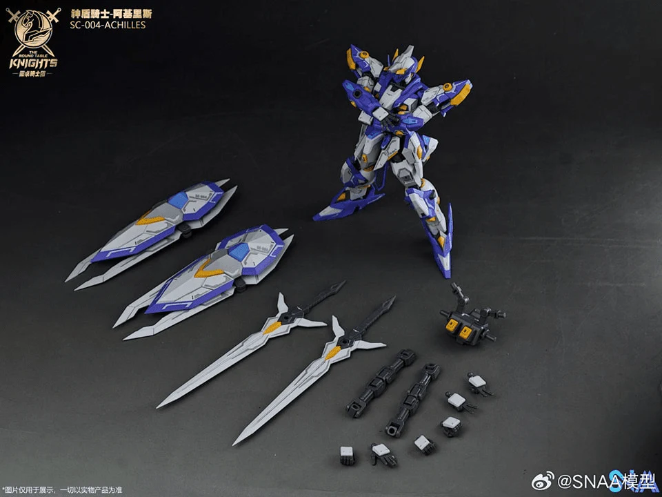 The Round Table Knights SC-004 Aegis Knight Achilles 1/144 Scale Model Kit - Image 10