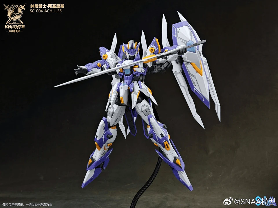 The Round Table Knights SC-004 Aegis Knight Achilles 1/144 Scale Model Kit - Image 5