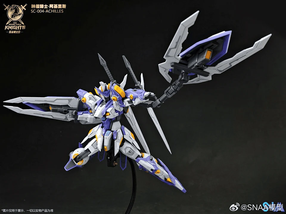 The Round Table Knights SC-004 Aegis Knight Achilles 1/144 Scale Model Kit - Image 9