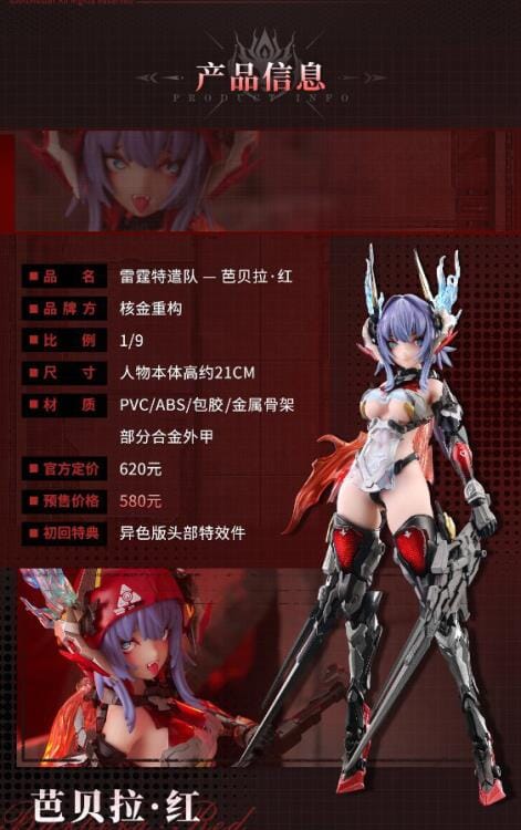 Thunderbolt Squad Barbera Red Mecha Girl (Nuclear Gold Reconstruction) 1/9 Scale Action Figure - Image 16