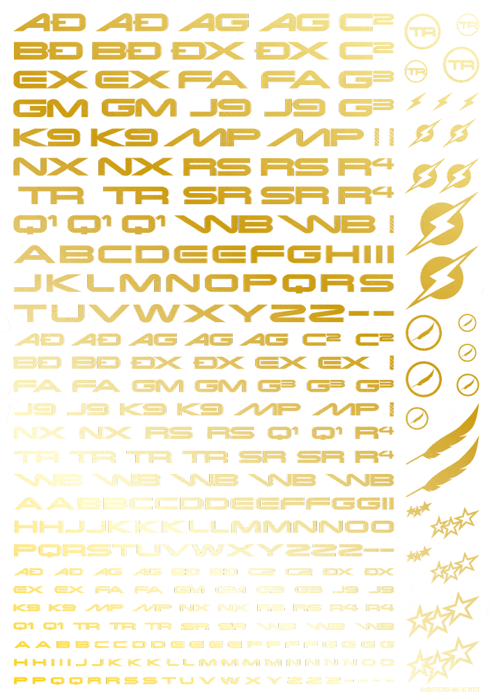 TR Decal 3 Alphabet Gold(1pc) - Image 3